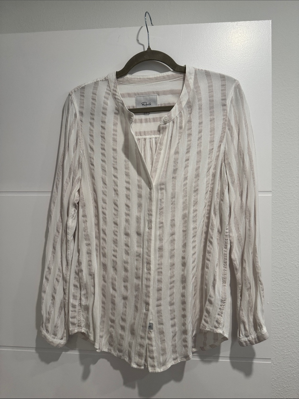 Rails white Striped Button-Front Women's Shirt